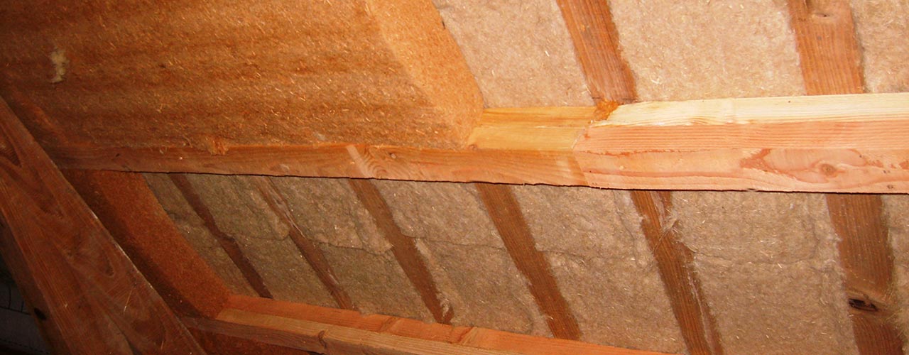 Isolation d'une toiture en chanvre chaulé par l'intérieur